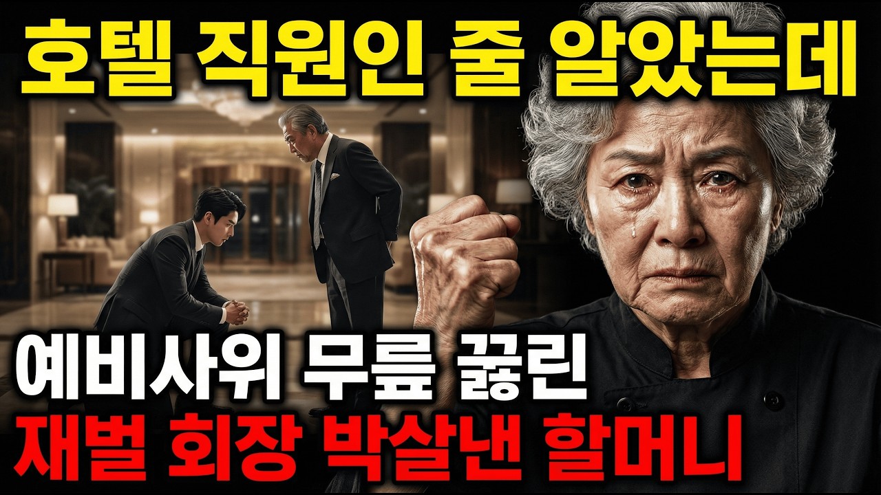 호텔 직원인 줄 알았는데... 예비사위 무릎 꿇린 재벌 회장 박살낸 할머니