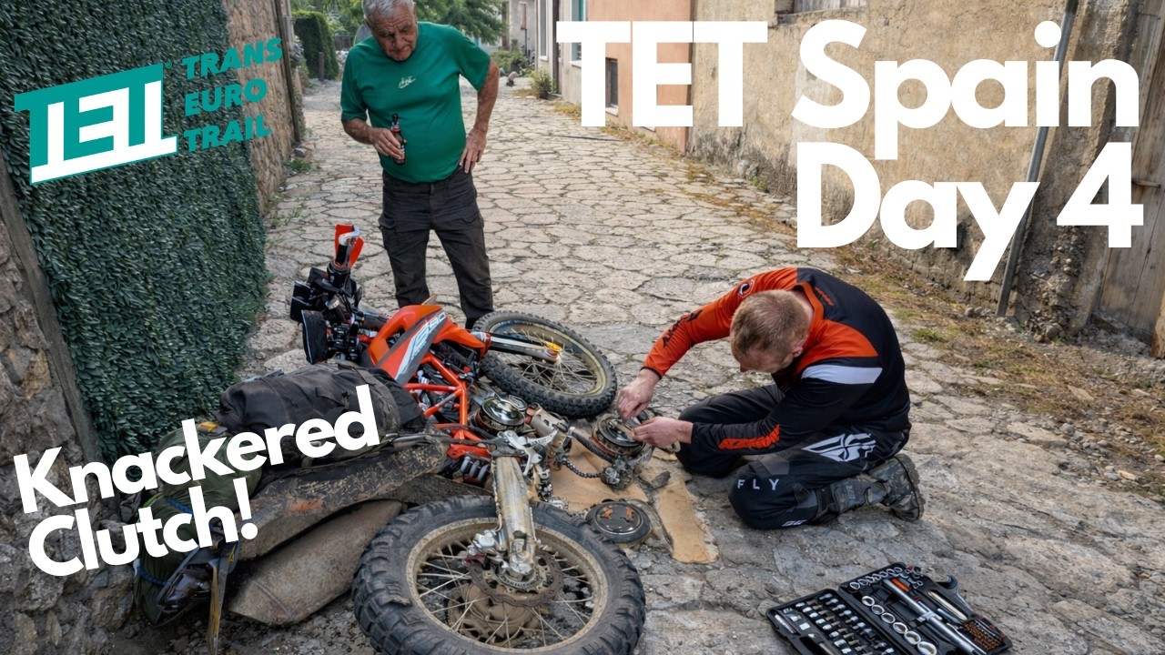 CLUTCH DISASTER! Day 4 TET Spain - Section 6 - Tenere 700 and KTM 690