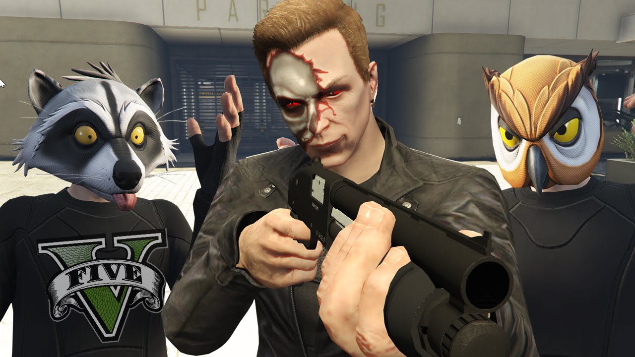 GTA 5 Online Funny Moments - The Terminator, Car Seat Ragdolls and Truck Launch Glitch!
