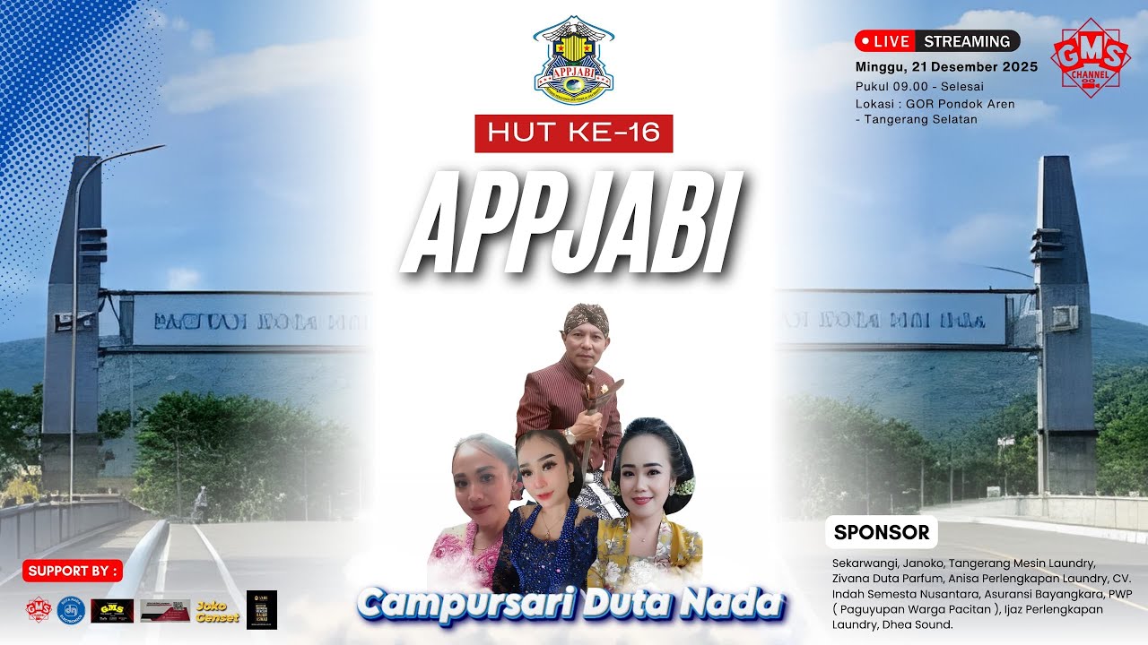 Live Ulang Tahun Ke - 16 APPJABI Wilayah Tangerang Raya // 21 Desember 2025