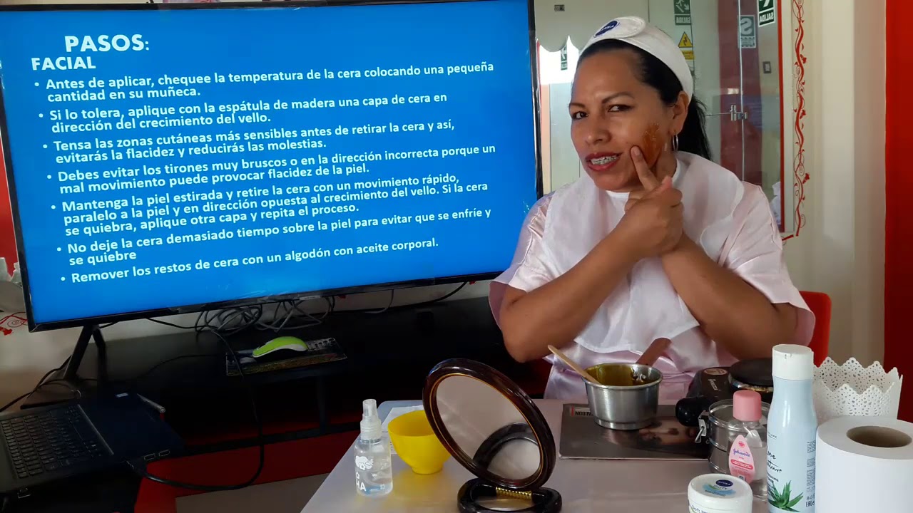 CLASES VIRTUALES: Depilación facial con cera caliente.