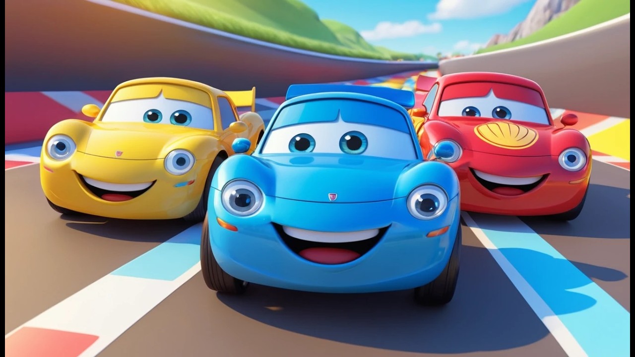 Drei kleine Piep Piep Piep Spielzeugautos | Kinderlied über Autos & Farben