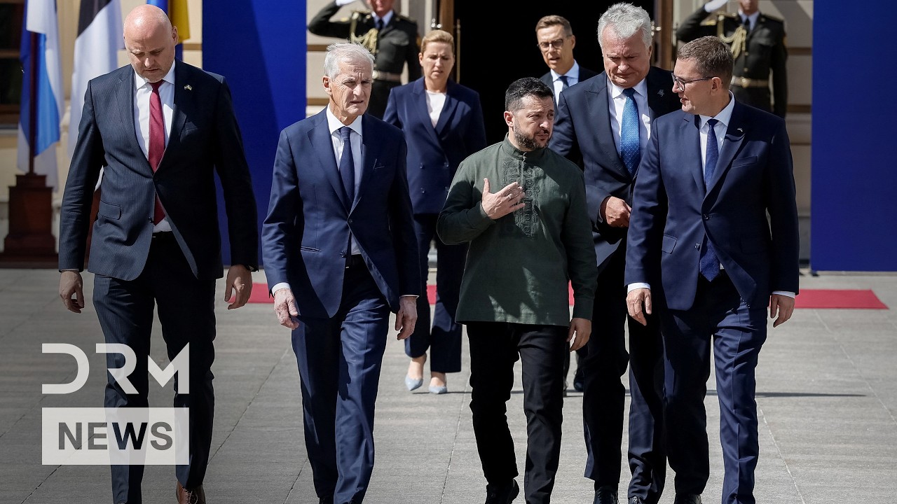 FULL ARRIVAL: World Leaders Gather in Kyiv for Ukraine&rsquo;s Flag Day and Nordic-Baltic Summit | AC1B