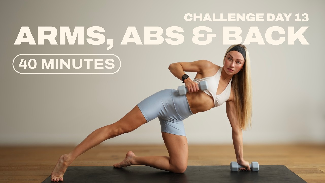 Day 13 - 40 Min. Upper Body Workout w/ Weights | 1 Month Pilates x Strength Challenge