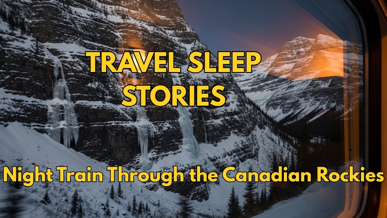 Night Train Through the Canadian Rockies  | Snowy Mountains Sleep Journey (1 Hour)