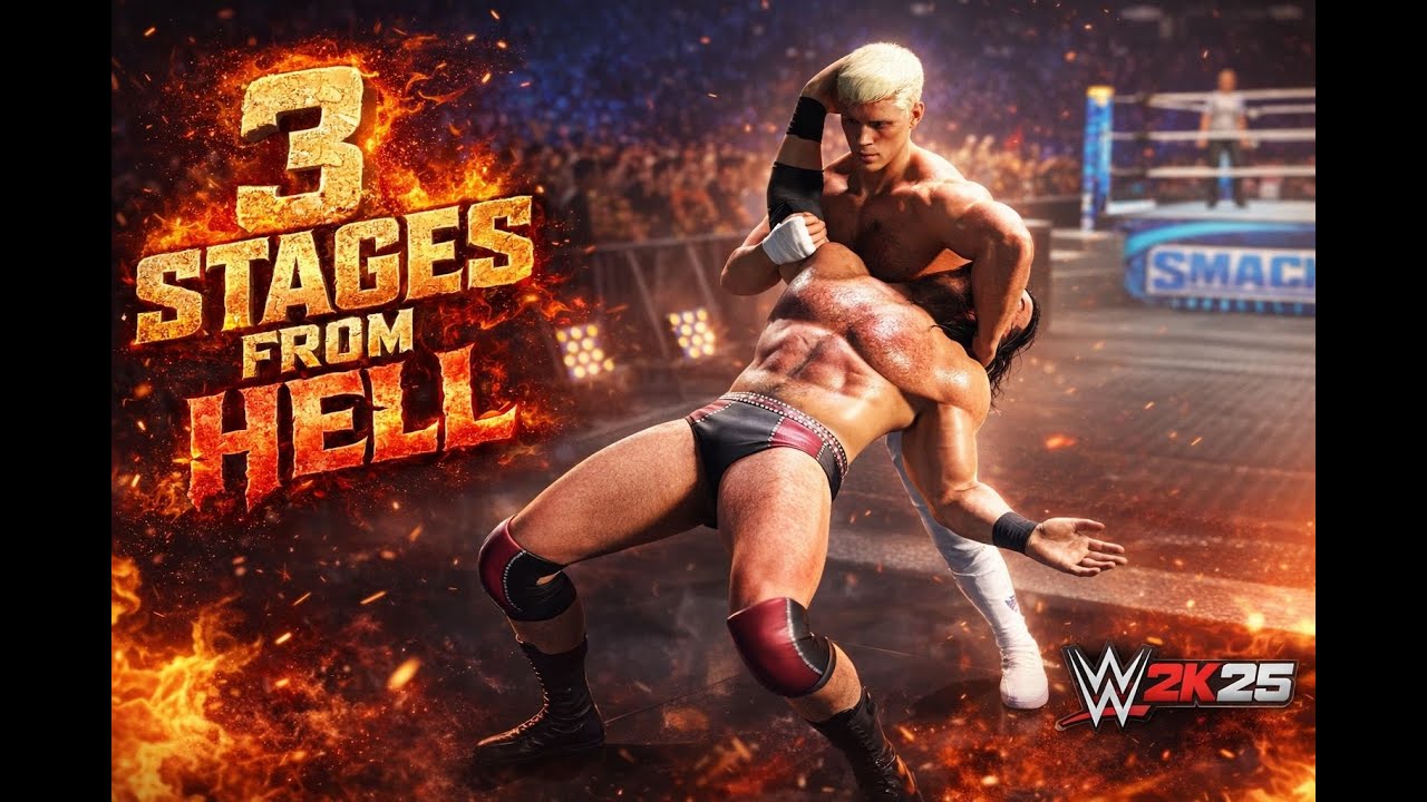 Cody Rhodes vs Drew McIntyre – Three Stages from Hell | Undisputed Title | WWE 2K25