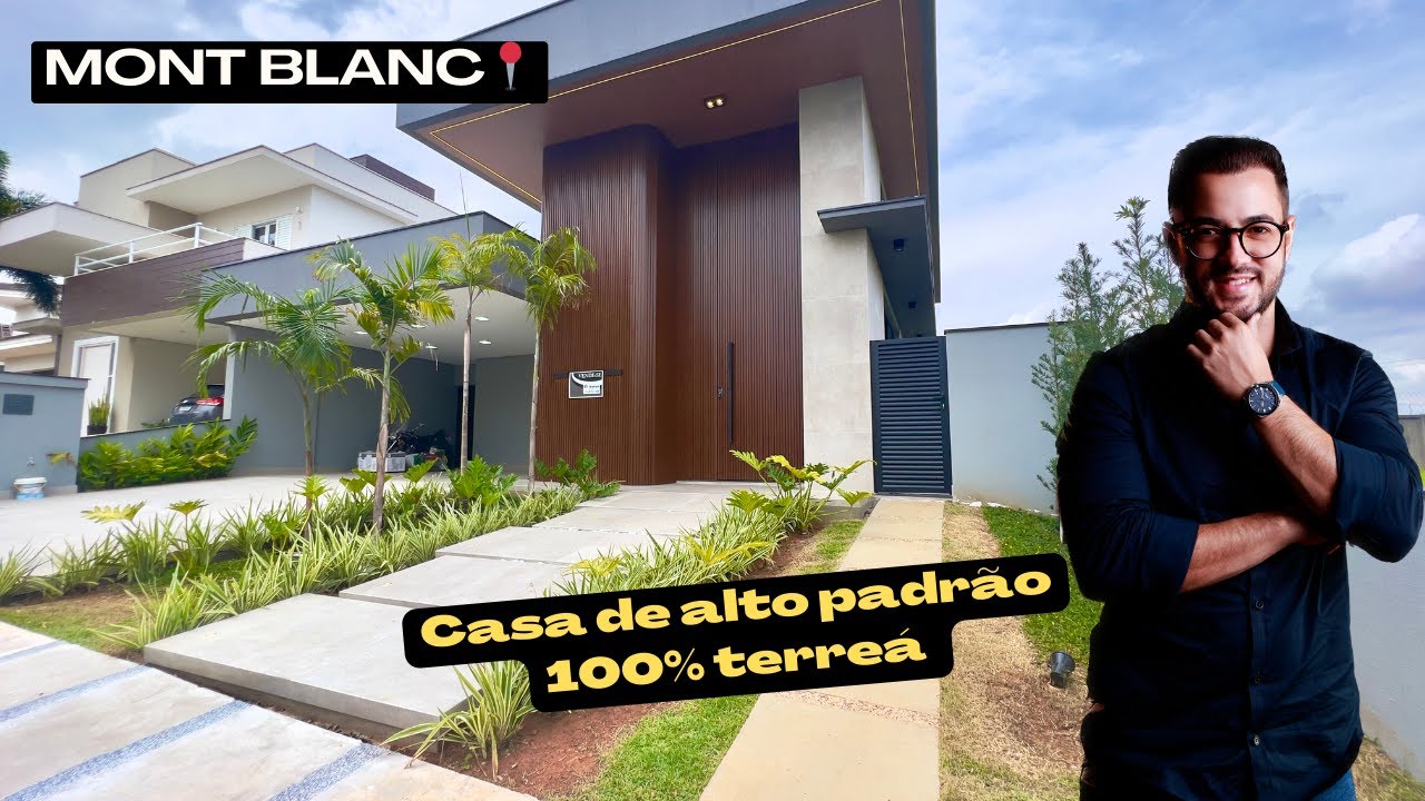 Casa térrea de alto padrão com 4 suítes no condomínio Mont Blanc em Sorocaba/SP.