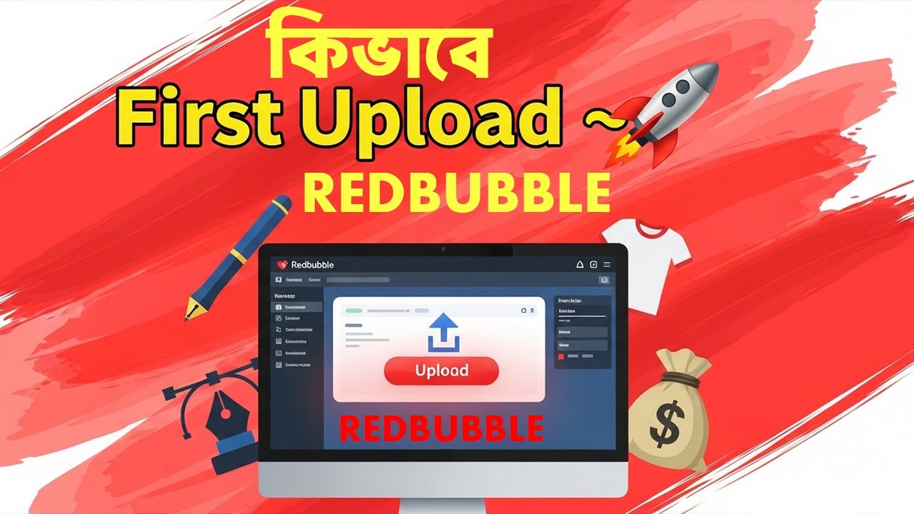 How to Upload Your First Design on Redbubble | Bangla Tutorial 2025
