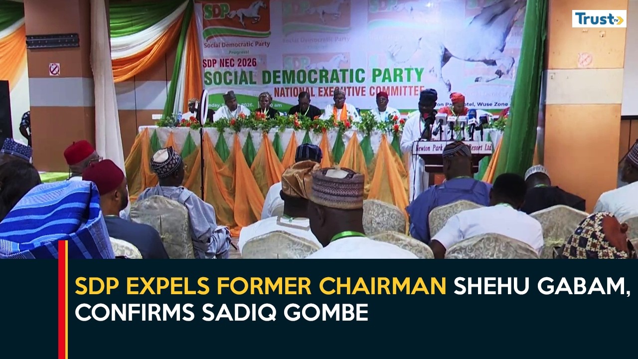 SDP Expels Former Chairman Shehu Gabam, Confirms Sadiq Gombe