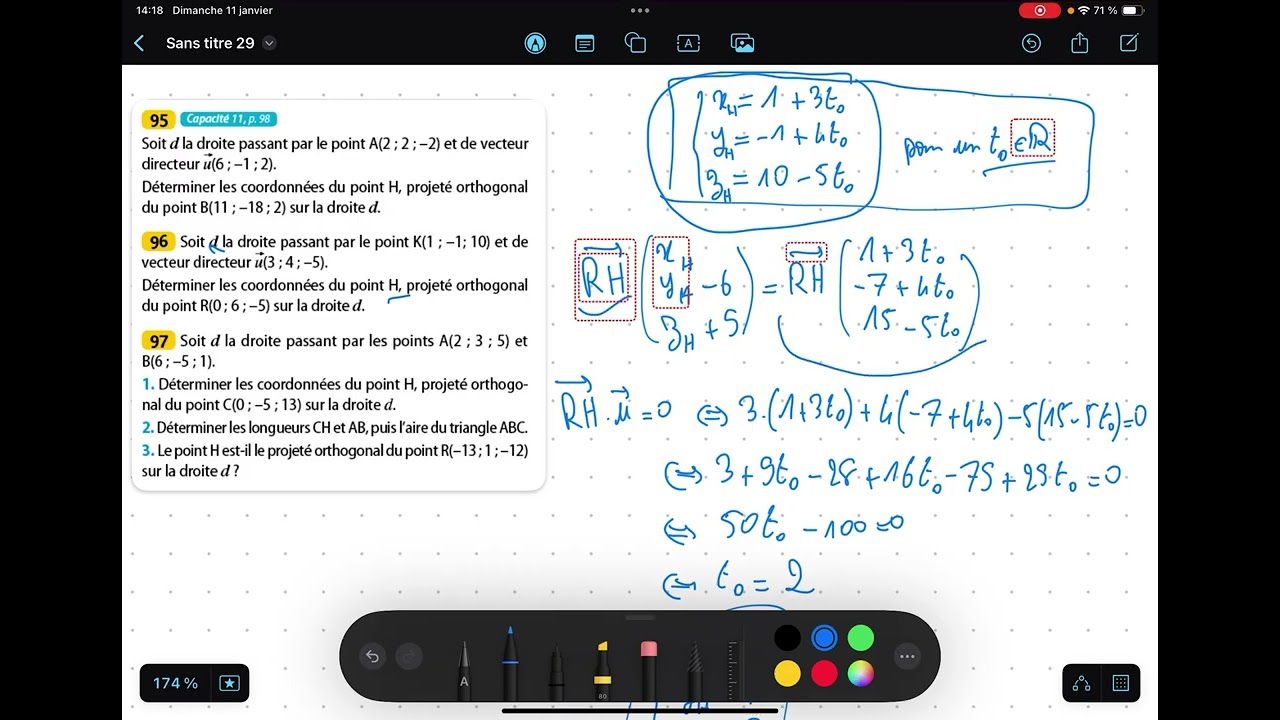 Exo 96 Orthogonalité dans l'espace (Terminale spé Maths)