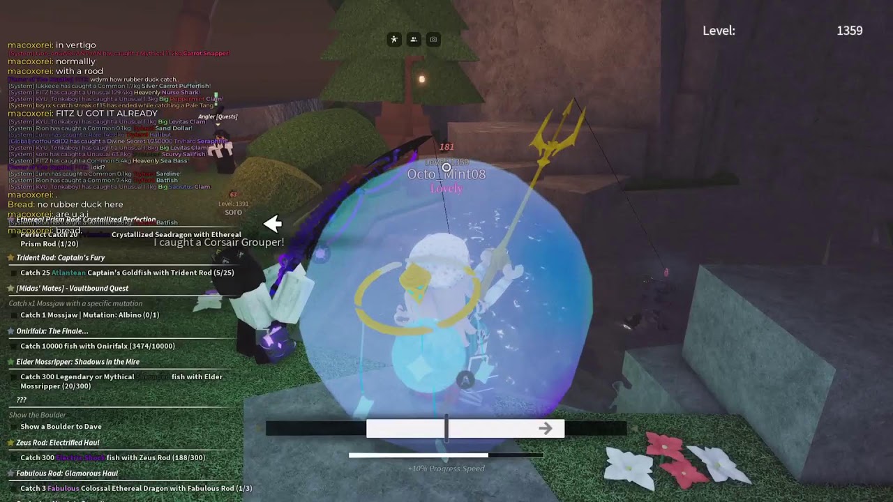 Fisch: Day 64 Grinding for Rare Rods & Compete the Bestiary + Scoria Reach