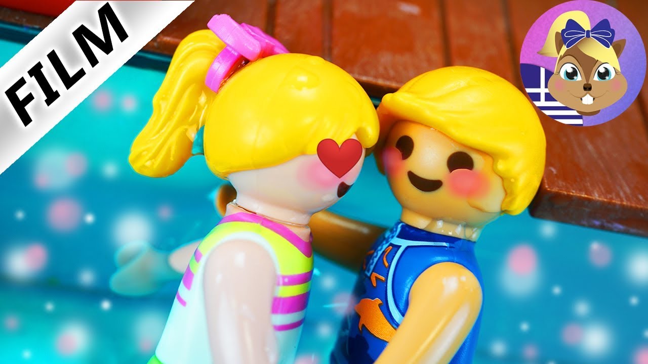 Playmobil ταινία: Η Άννα κι ο Φίλιππος τα φτιάχνουν στο pool party! Οικογένεια Περιστέρη.