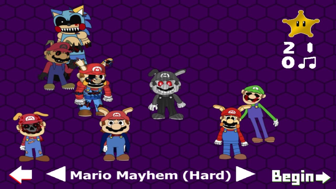 Five Nights At Sonic's Maniac Mania: Mario Mayhem (Challenge-Hard)
