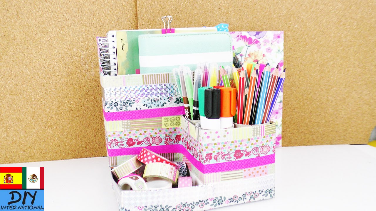 Organizador para escritorio | Con material reciclado