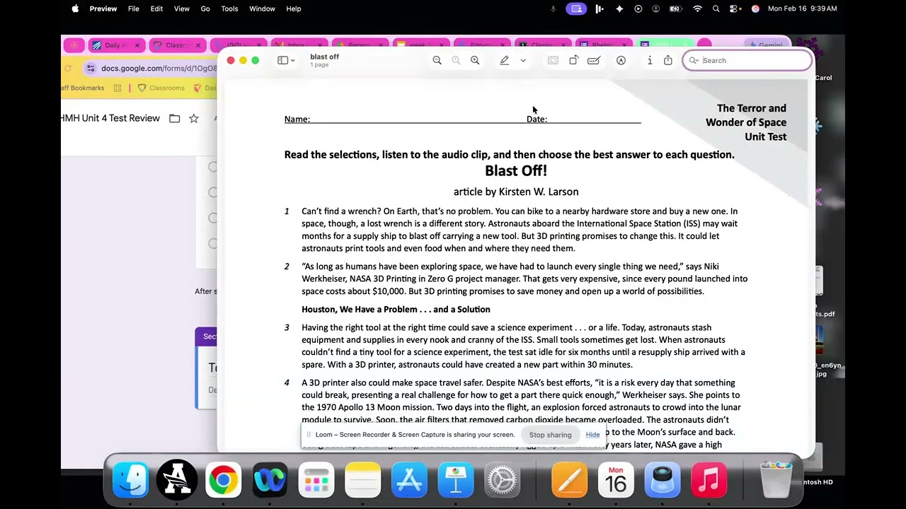 HMH Unit 4 Test Review  Article