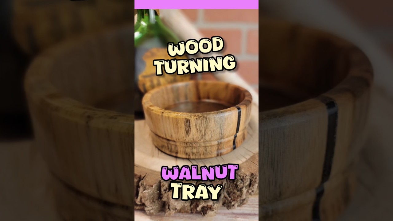 Wood Turning Walnut Tray. #woodturning #woodworking #diy
