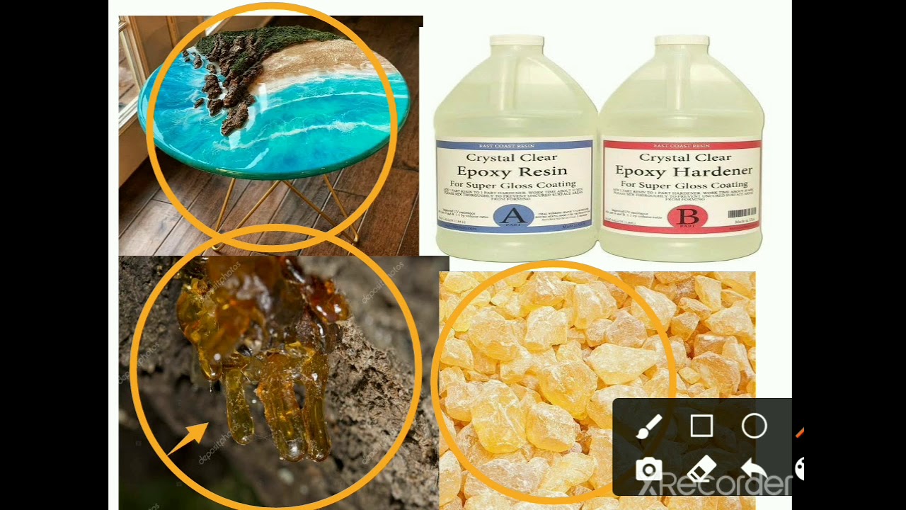 Raw Materials of ink manufacturing on slide