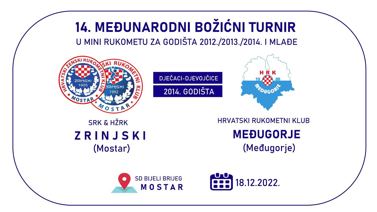 SRK  & HŽRK Zrinjski - HRK Međugorje 2014. godišta - mini rukomet (mix)