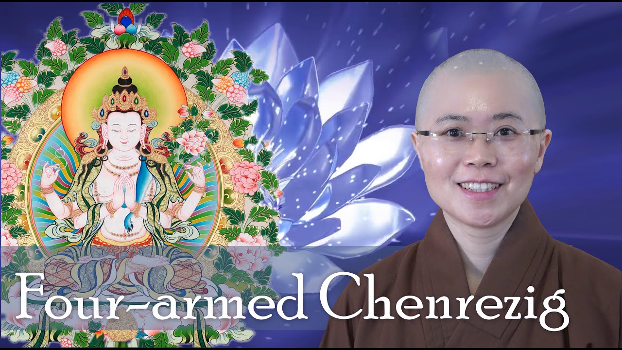 Who is Chenrezig l Symbolic meaning of Four-Armed Avalokitesvara Statues l 四臂觀音的含義 l Master Miao Yin