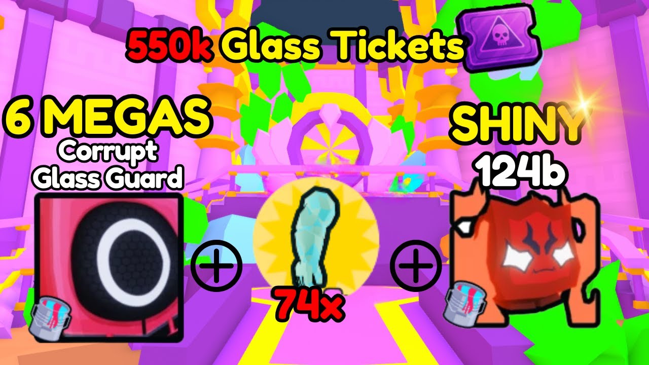 550K Glass Ticket Grind = 6 MEGAS + 74x Diamond Arm + 124b PET! | Arm Wrestling Simulator