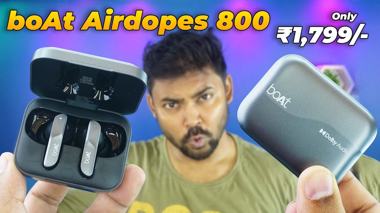 boAt Airdopes 800 | Dolby Audio | 4 Mics AI-ENx Tech | App Support | 50ms BEAST Mode