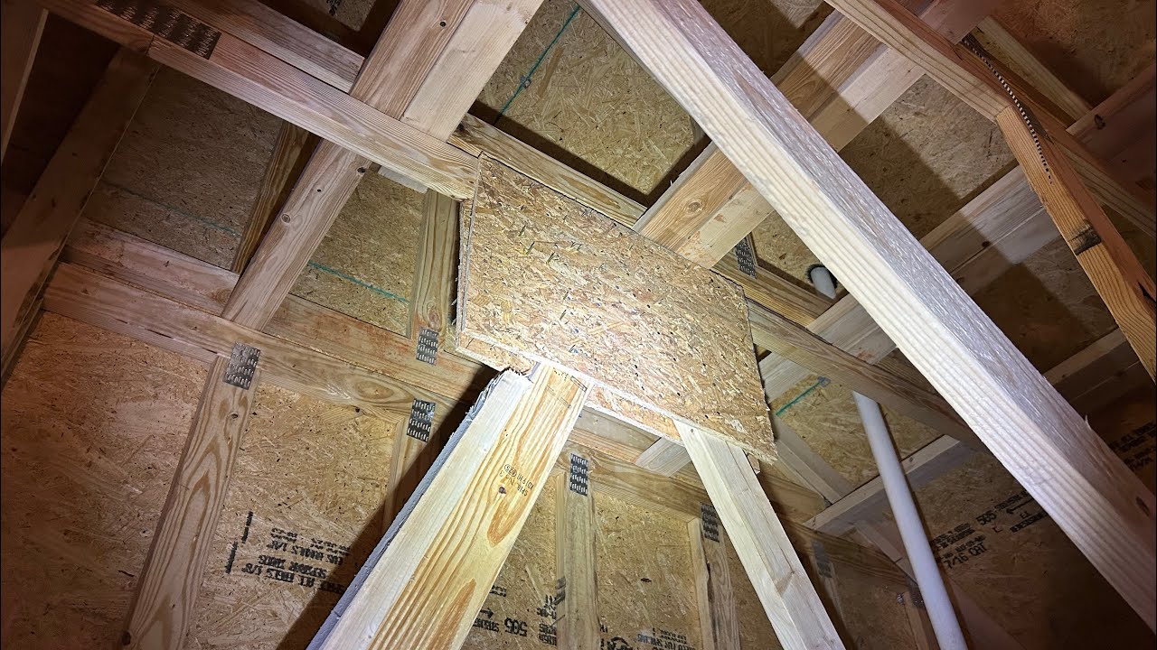 Repaired Roof Truss #homeinspection #engineering #framing
