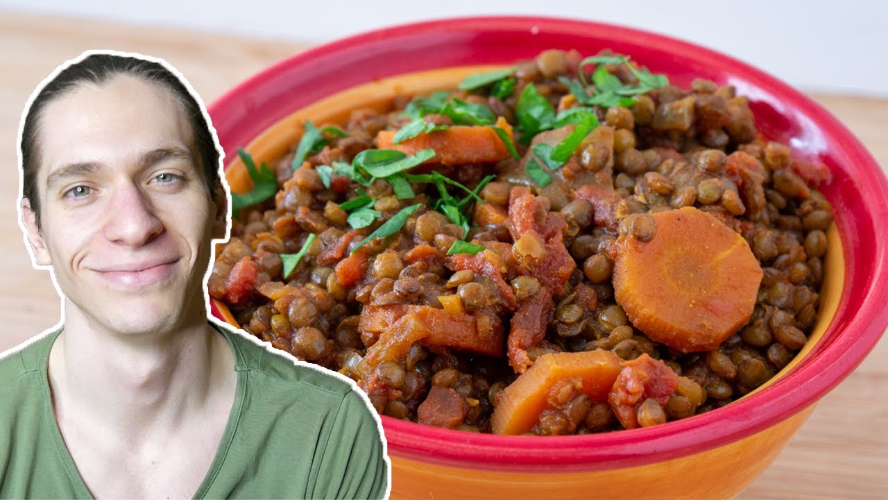 Lentilles à la Marocaine - Recette saine, gourmande & Végétarienne (lentilles, carotte, tomate)
