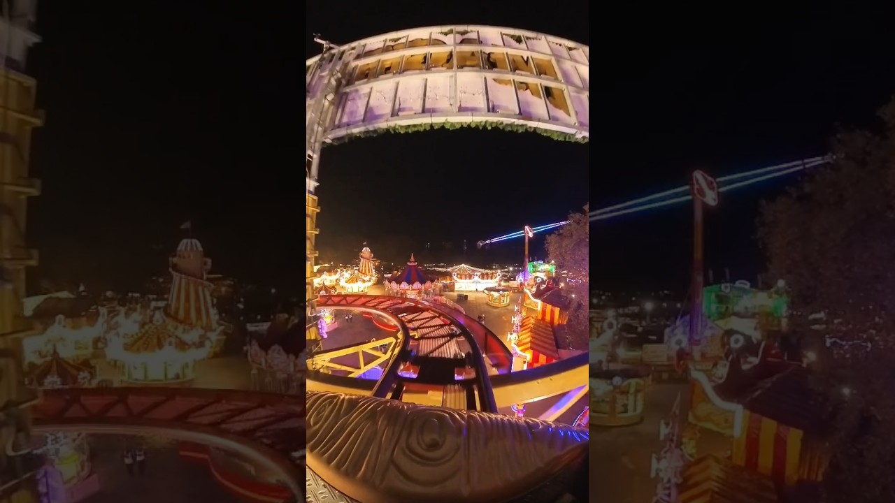 🎢 Time Machine 🎢 #pov #winterwonderland #hydeparkwinterwonderland #coaster #London