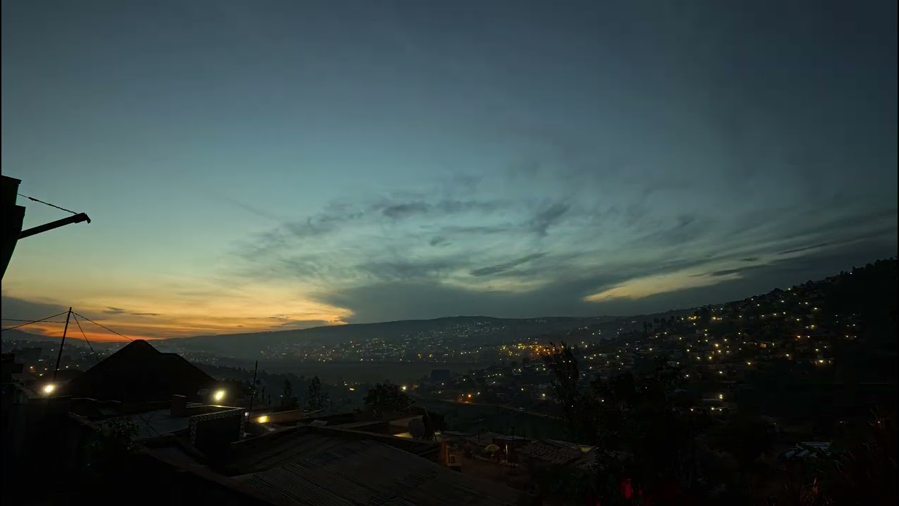 Sunset in Kigali on December 7