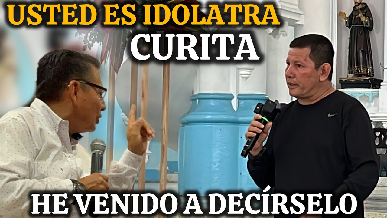 LA IDOLATRÍA no TE VA SALVAR CURITA😳 FUERTE DEBATE le da ESTE PASTOR al PADRE LUIS TORO
