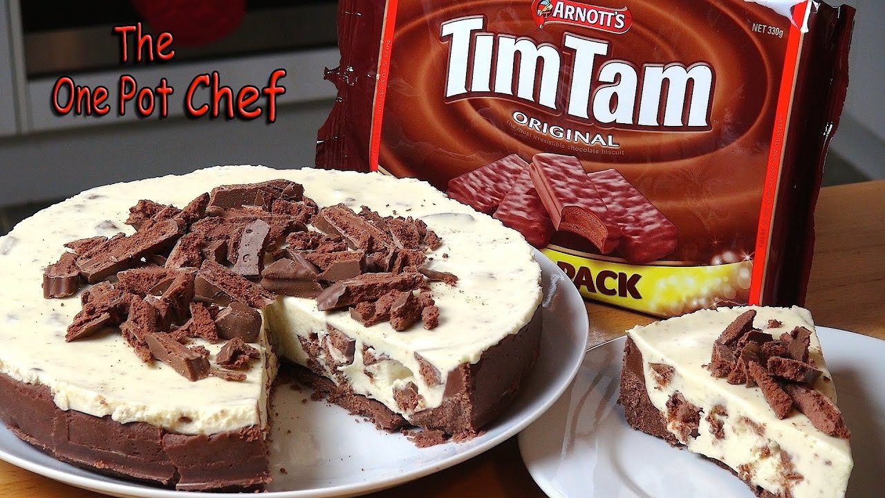 No Bake Tim Tam Cheesecake | One Pot Chef