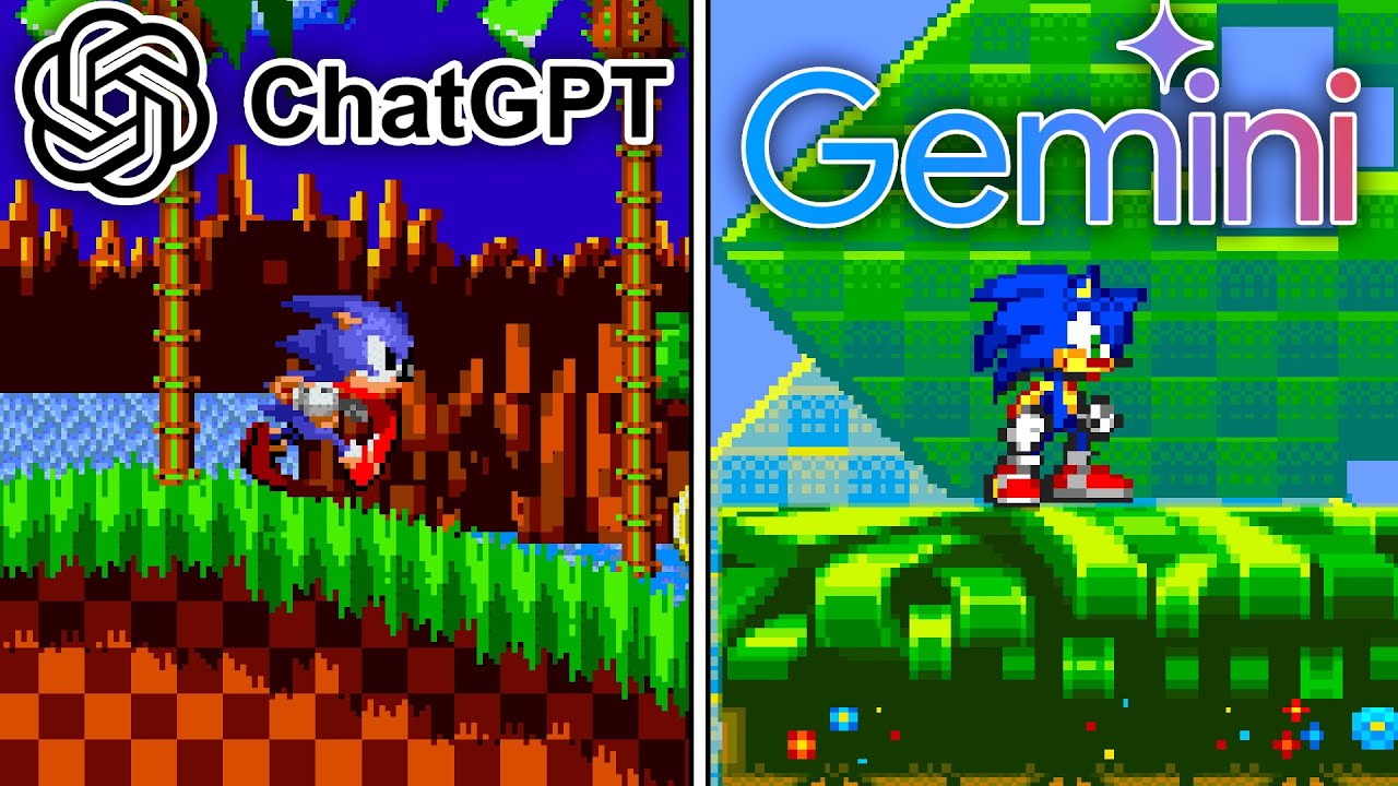 ChatGPT vs Gemini Criando Sonic do ZERO!