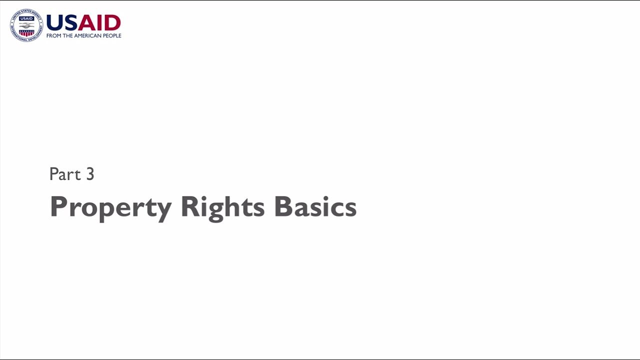 LTPR Module 2 Part 3: Property Rights Basics