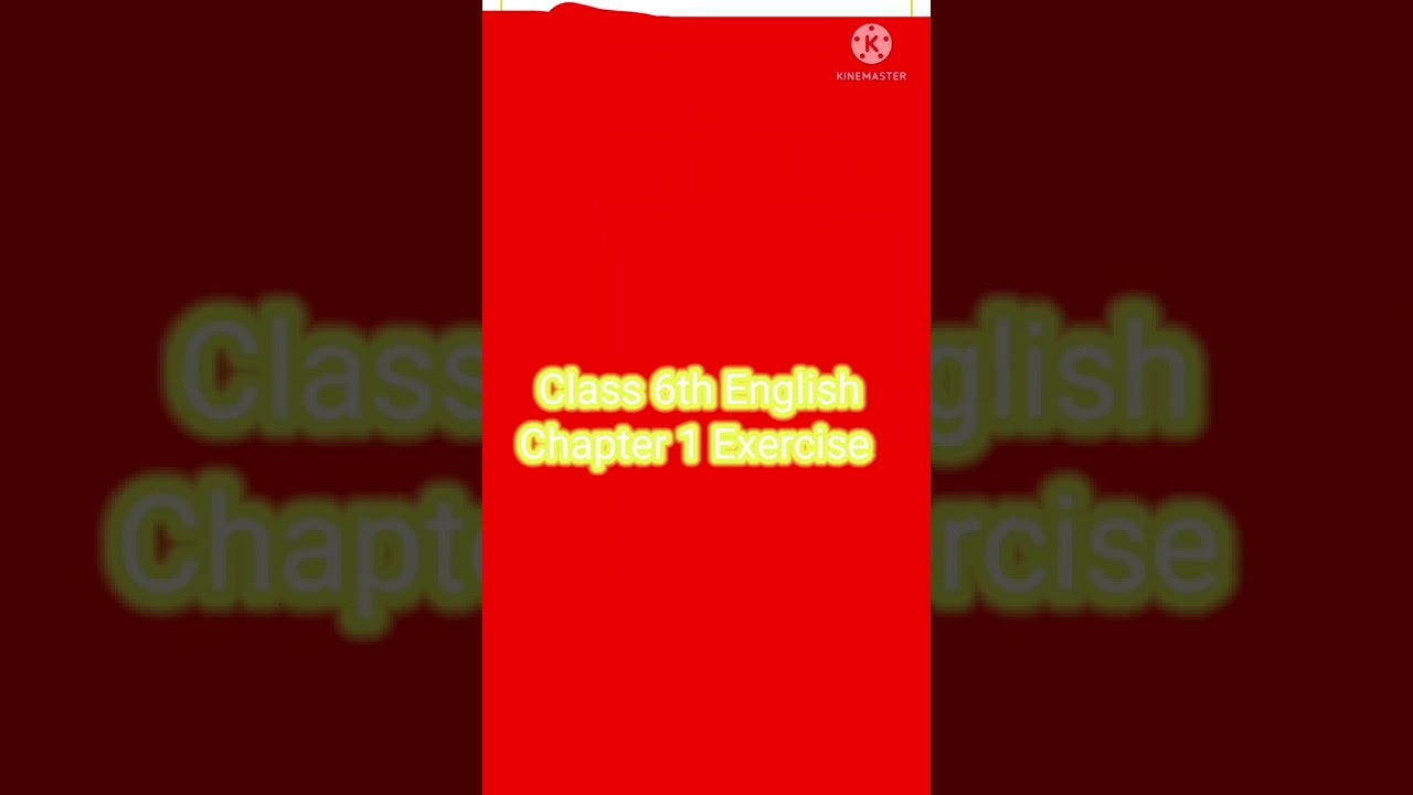 Class 6th English Chapter 1 Exercise Hindi and English medium Both #shorts