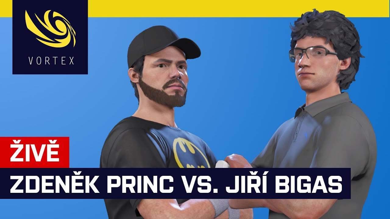 Zdeněk Princ versus Jiří Bigas. Přímý přenos pátého grandslamu sezóny z Vortex Areny