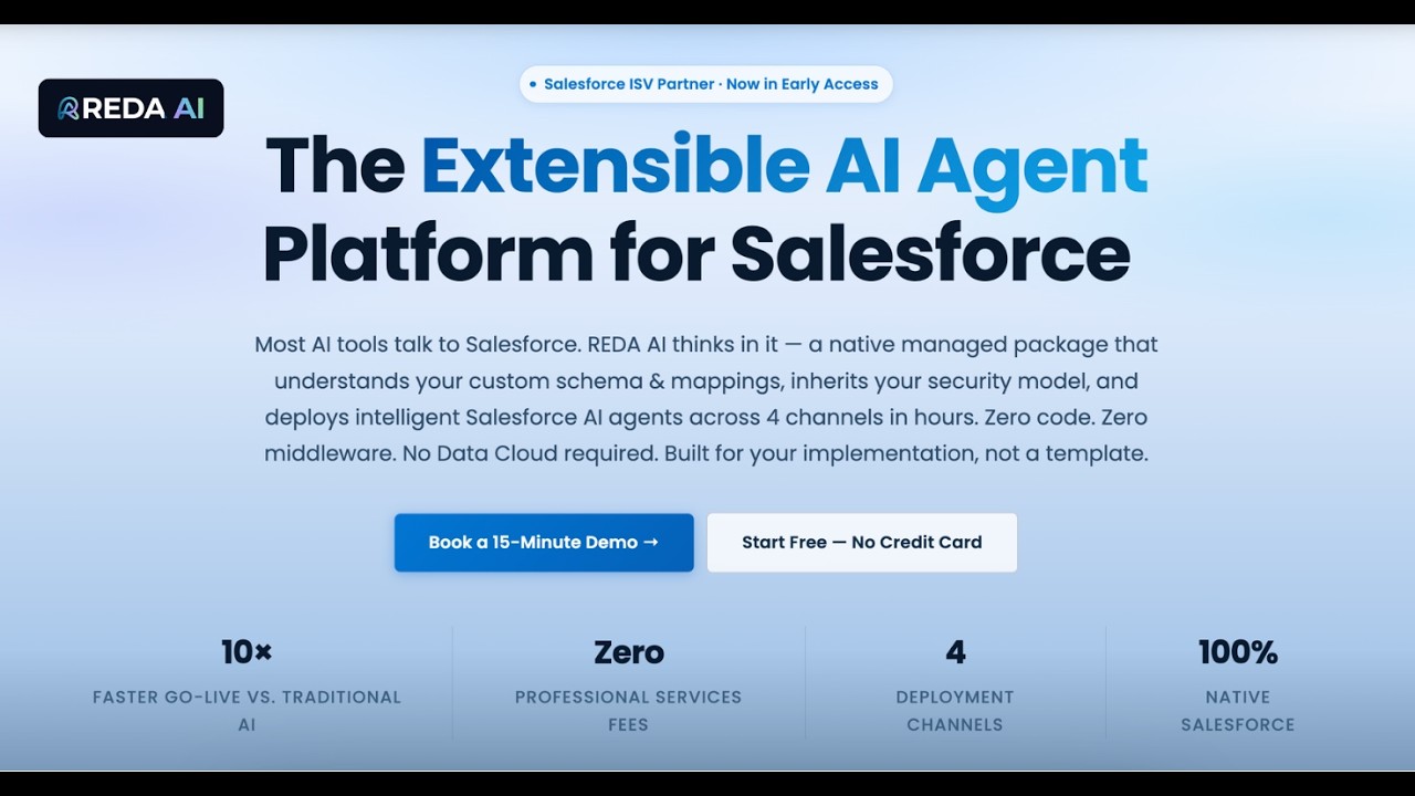 REDA AI - Build Your First AI Agent in Salesforce in 10 minutes