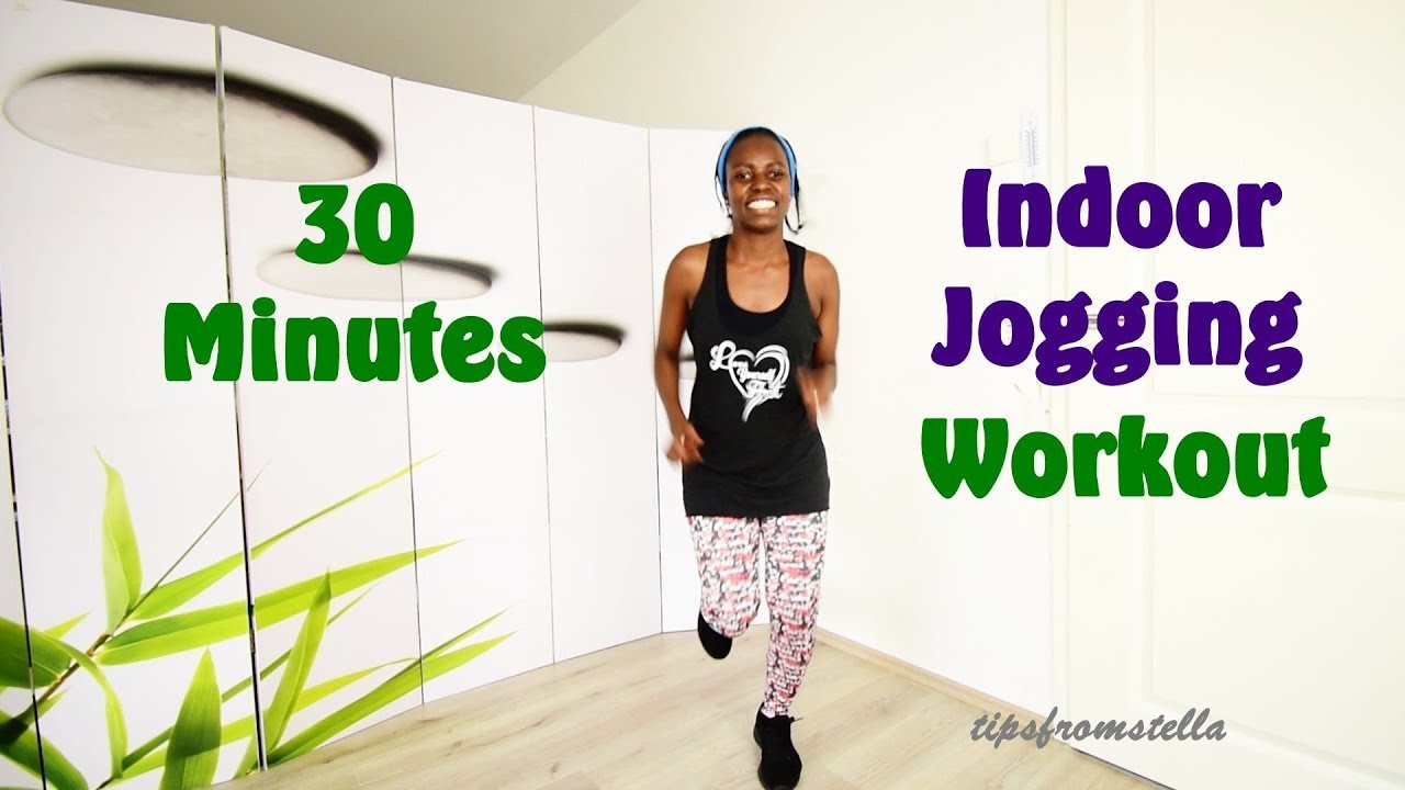 Indoor Jogging: Full 30 Minutes Fat Burning Cardio Workout: Jog At Home With Me
