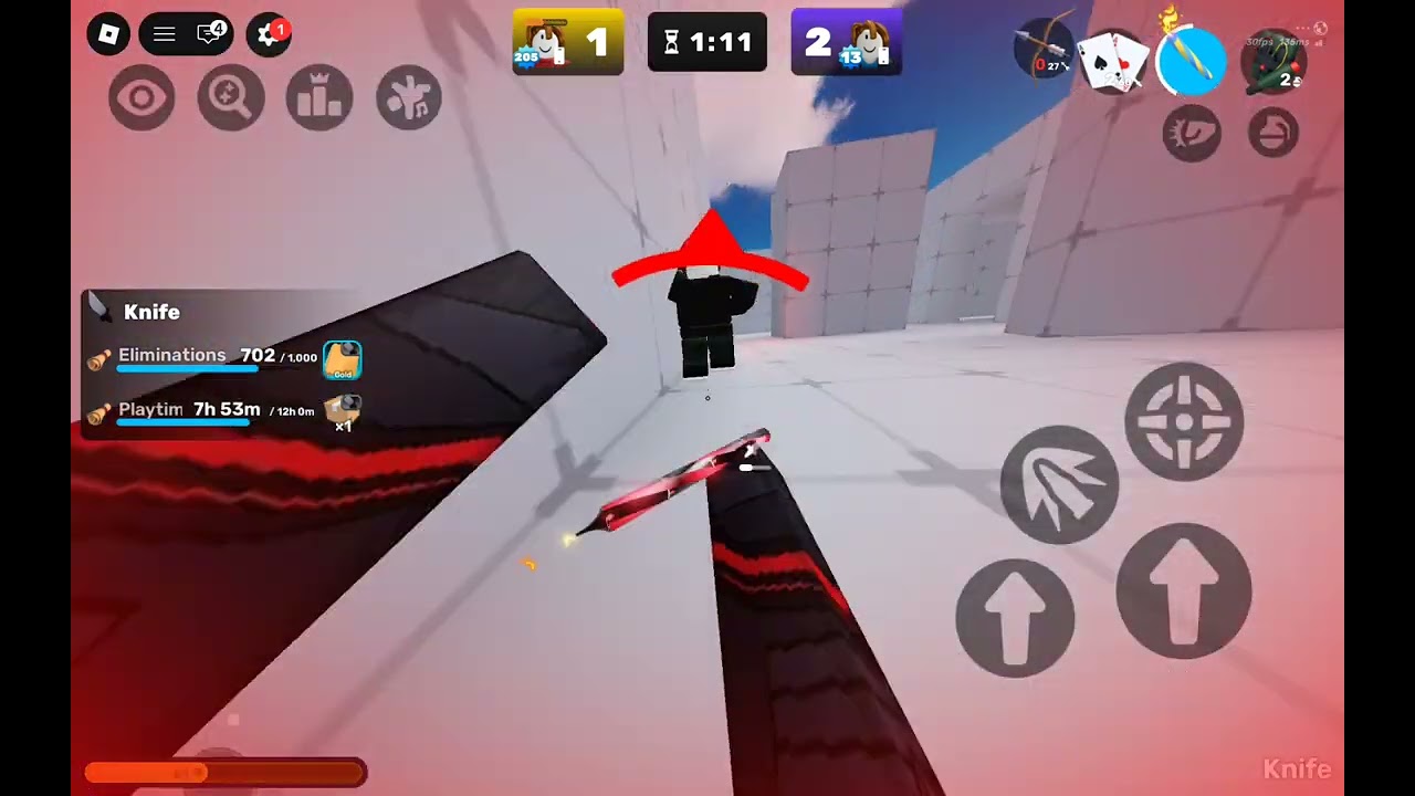 I got the birthday candle knife skin in roblox rivals