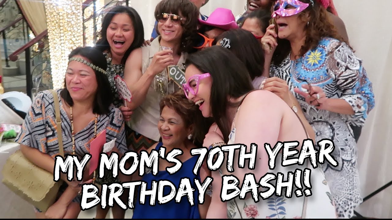 MY MOM'S 70TH BIRTHDAY BASH (70's THEME)! | Vlog #144