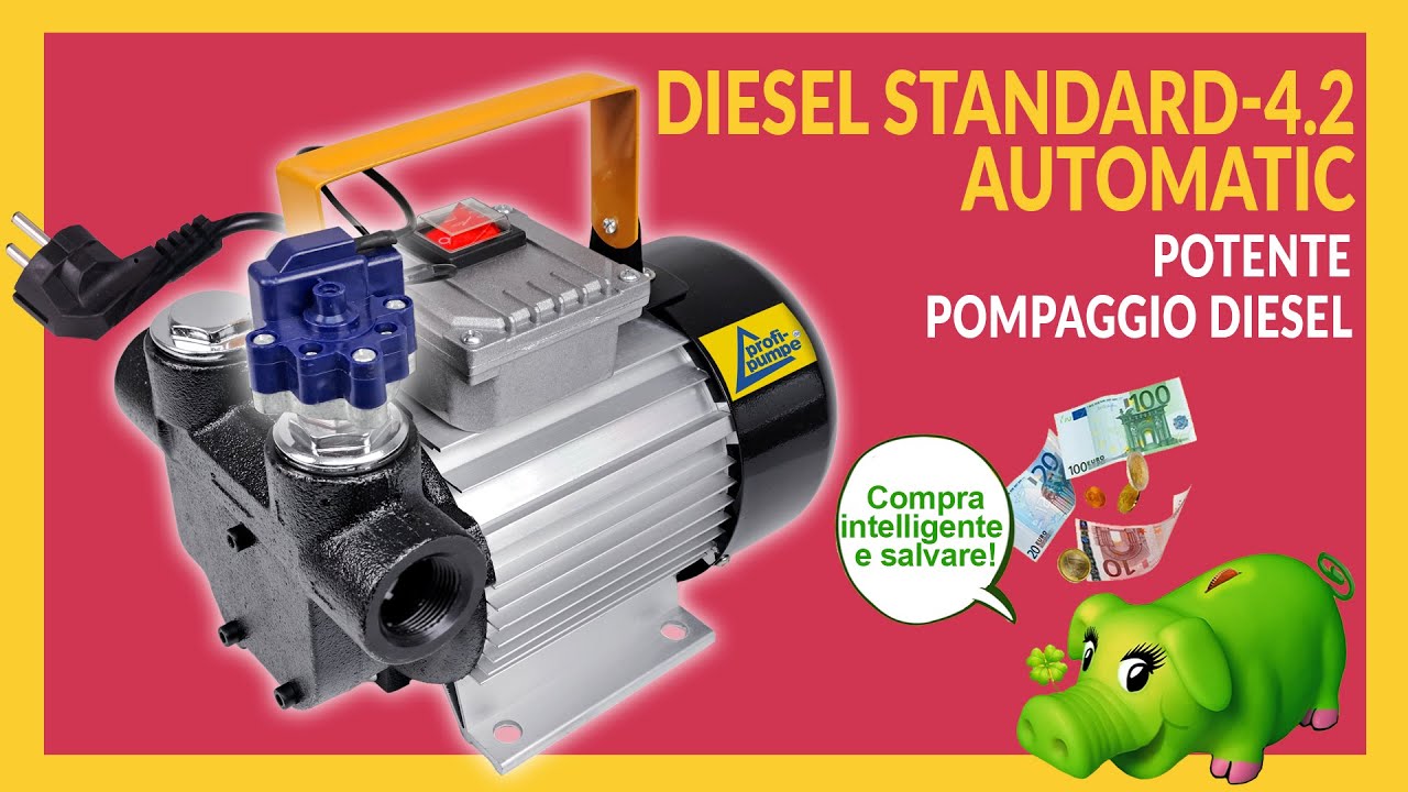 Diesel STANDARD-4.2 Automatic - Pompa autoadescante automatica con 3 ugelli e prefiltro - italiano