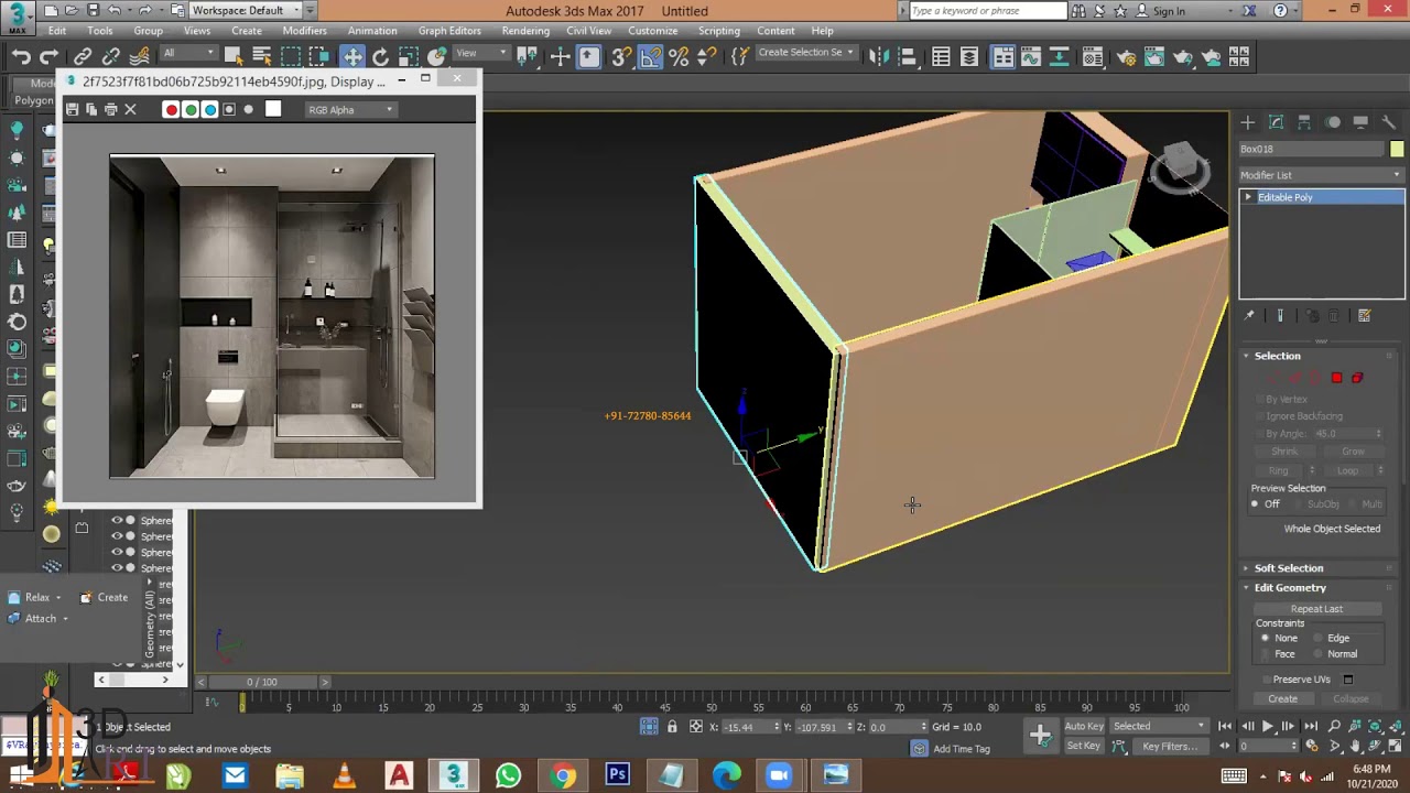 Bathroom modeling in 3Ds max || 3D ART ||