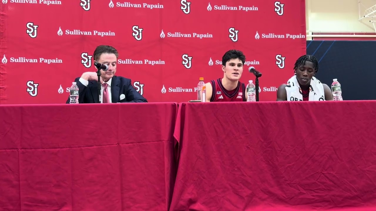 Postgame Conference St, Johns win over DePaul 79-66 Rick Pitino Dylan Darling Joson Sanon