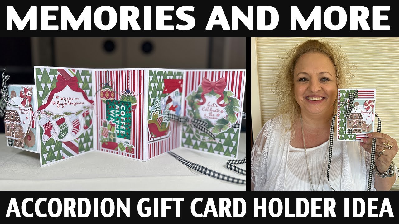 Stamping Jill - Memories & More Accordion Double Gift Card Holder Idea