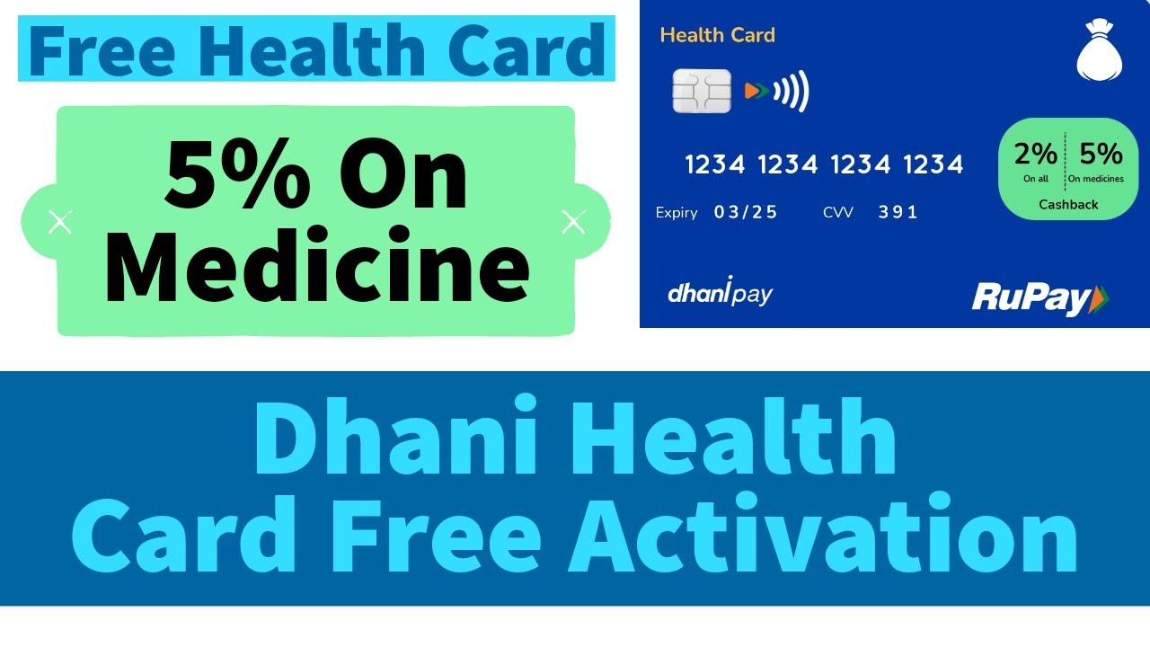Dhani Health Lifetime Free card Apply |Dhani Pay Lifetime Free Cashback Card