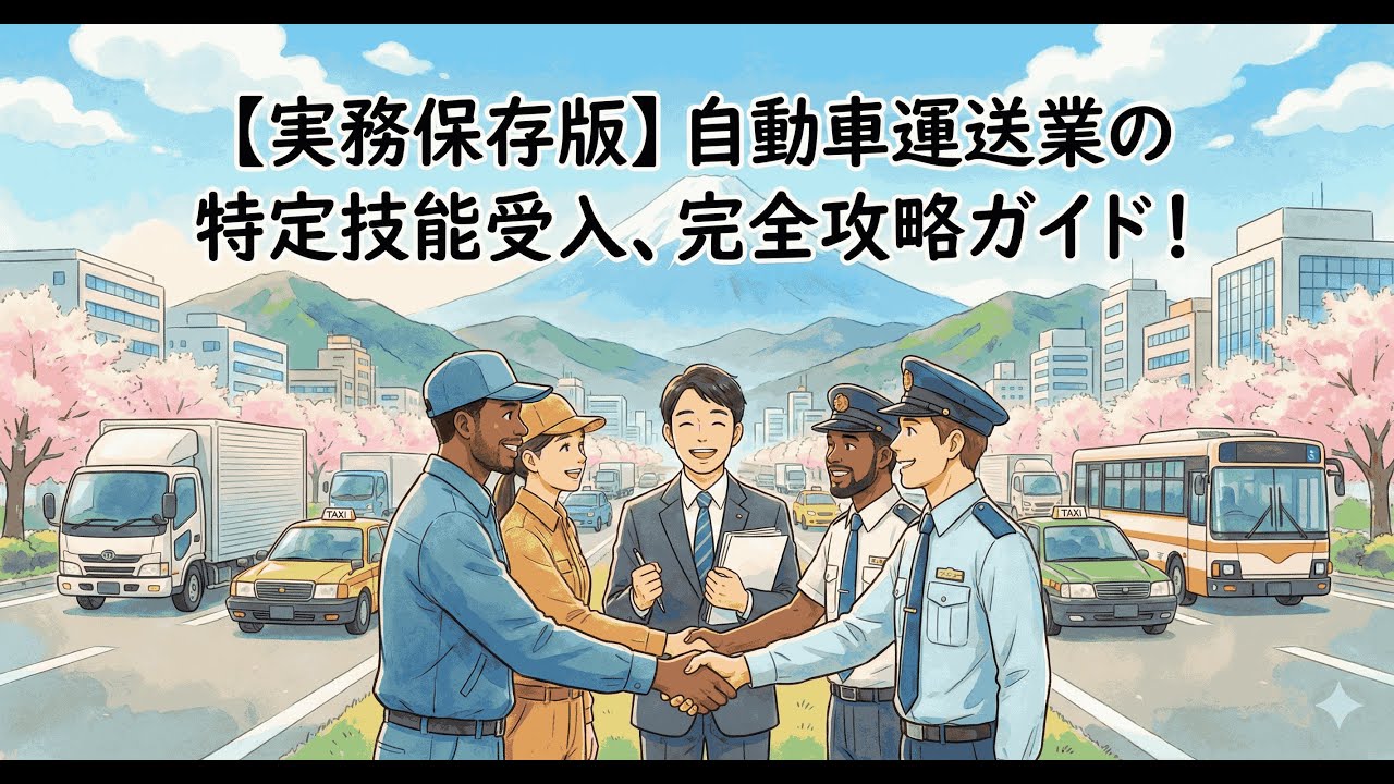 【実務保存版】自動車運送業の特定技能受入、完全攻略ガイド！