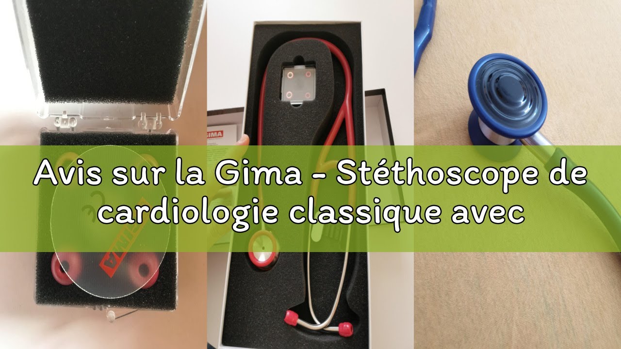 Avis sur la Gima - Stéthoscope de cardiologie classique avec tête en acier inoxydable, cloche en for