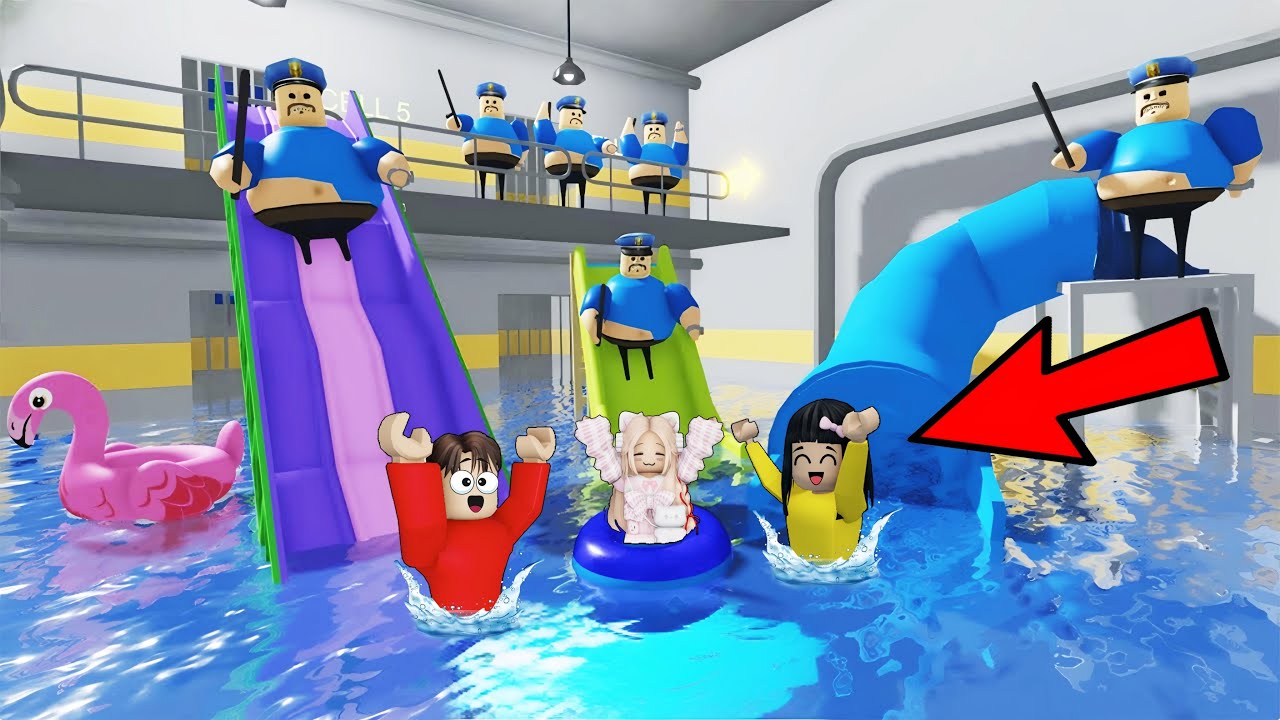 Yuta, Mio Dan Baby Celine Kabur Dari Penjara Barry Perosotan || ROBLOX