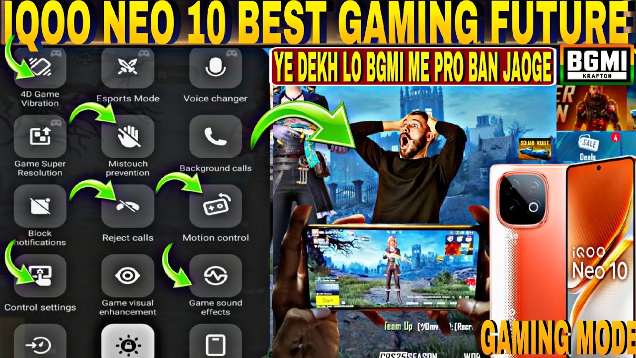 iQOO neo 10🛑 all gaming modes & future 🔥Explained buy or not for gaming bgmi &pubg #pubg #bgmi 