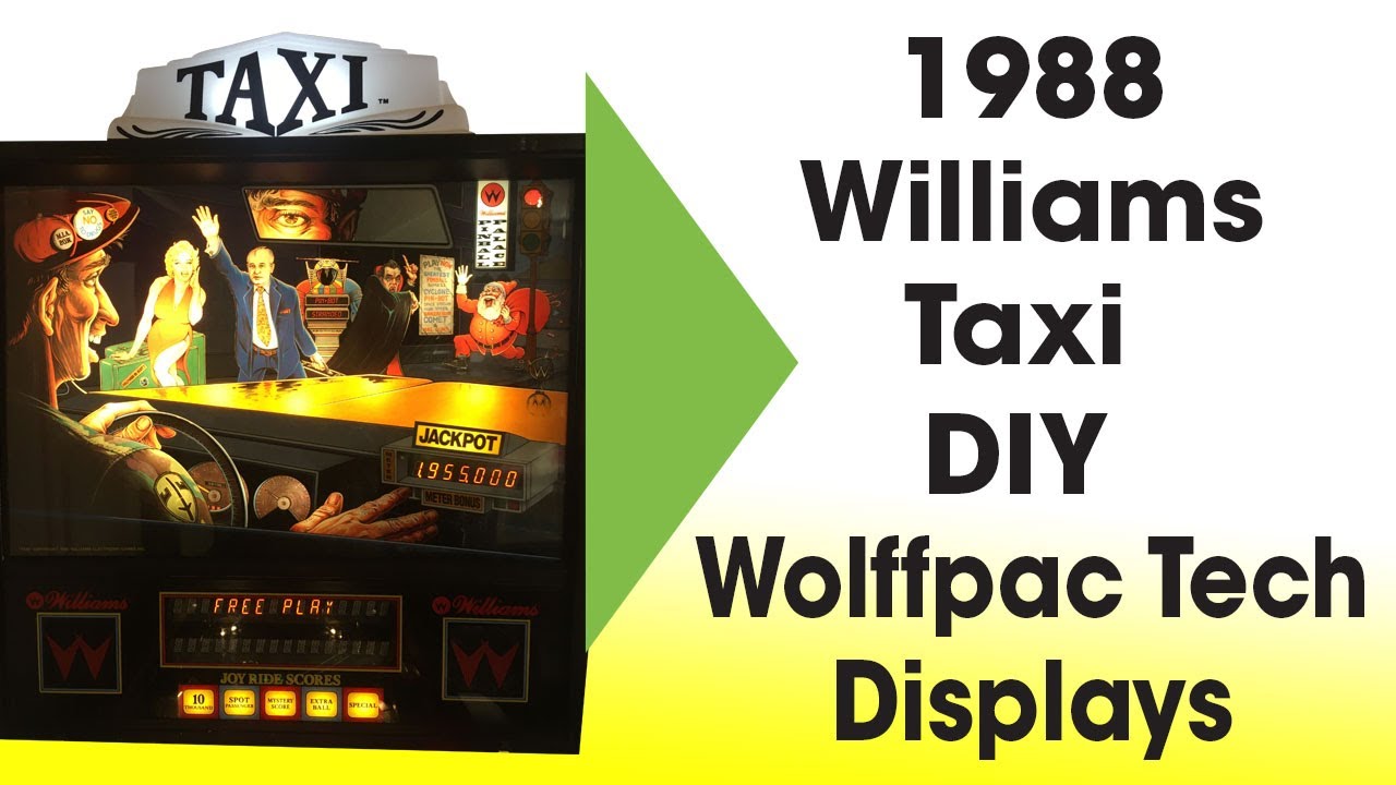 1988 Williams Pinball Taxi Wolffpac Tech Display