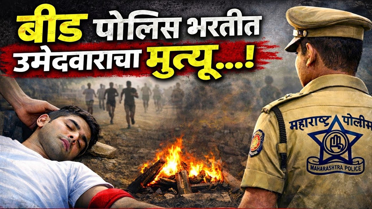 🔴 बीड पोलीस भरतीत धक्कादायक घटना 😢 | धावताना उमेदवाराचा मृत्यू #policebharti2026 #beednews